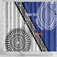 Fiji an Samoa Rugby Custom Shower Curtain Flying Fijians Manu Samoa Together Pacific - Polynesian Pride