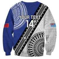 Fiji an Samoa Rugby Custom Sweatshirt Flying Fijians Manu Samoa Together Pacific - Polynesian Pride