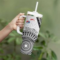 Fiji an Samoa Rugby Tumbler With Handle Flying Fijians Manu Samoa Together Pacific - Polynesian Pride
