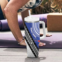 Fiji an Samoa Rugby Tumbler With Handle Flying Fijians Manu Samoa Together Pacific - Polynesian Pride