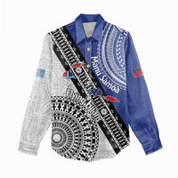 Fiji an Samoa Rugby Custom Women Casual Shirt Flying Fijians Manu Samoa Together Pacific - Polynesian Pride