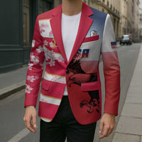 USA and Japan Rugby Custom Blazer Eagles Brave Blossoms Together Pacific - Polynesian Pride