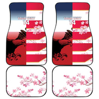 USA and Japan Rugby Custom Car Mats Eagles Brave Blossoms Together Pacific LT14 - Polynesian Pride