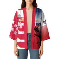 USA and Japan Rugby Custom Kimono Eagles Brave Blossoms Together Pacific - Polynesian Pride