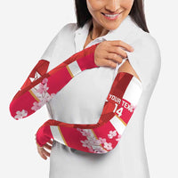 Canada and Japan Rugby Custom Arm Sleeves Canucks Brave Blossoms Together Pacific - Polynesian Pride