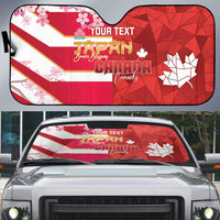 Canada and Japan Rugby Custom Auto Sun Shade Canucks Brave Blossoms Together Pacific - Polynesian Pride