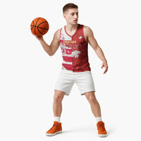 Canada and Japan Rugby Custom Basketball Jersey Canucks Brave Blossoms Together Pacific LT14 - Polynesian Pride