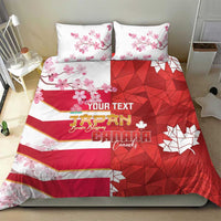 Canada and Japan Rugby Custom Bedding Set Canucks Brave Blossoms Together Pacific - Polynesian Pride
