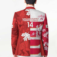 Canada and Japan Rugby Custom Blazer Canucks Brave Blossoms Together Pacific - Polynesian Pride