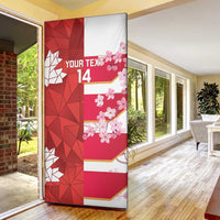 Canada and Japan Rugby Custom Door Cover Canucks Brave Blossoms Together Pacific - Polynesian Pride