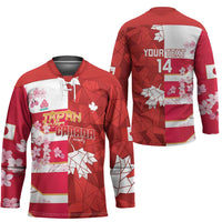 Canada and Japan Rugby Custom Hockey Jersey Canucks Brave Blossoms Together Pacific LT14 - Polynesian Pride