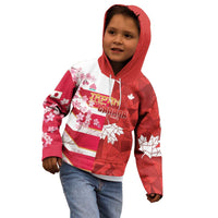 Canada and Japan Rugby Custom Kid Hoodie Canucks Brave Blossoms Together Pacific - Polynesian Pride