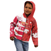 Canada and Japan Rugby Custom Kid Hoodie Canucks Brave Blossoms Together Pacific - Polynesian Pride