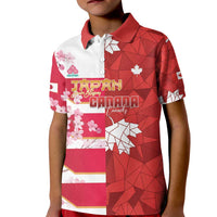 Canada and Japan Rugby Custom Kid Polo Shirt Canucks Brave Blossoms Together Pacific - Polynesian Pride