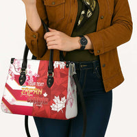 Canada and Japan Rugby Custom Leather Bag Canucks Brave Blossoms Together Pacific - Polynesian Pride