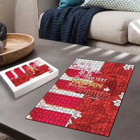 Canada and Japan Rugby Custom Puzzle Canucks Brave Blossoms Together Pacific LT14 - Polynesian Pride