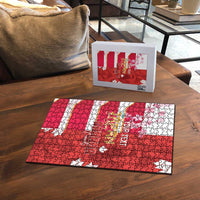Canada and Japan Rugby Custom Puzzle Canucks Brave Blossoms Together Pacific LT14 - Polynesian Pride