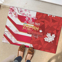 Canada and Japan Rugby Custom Rubber Doormat Canucks Brave Blossoms Together Pacific LT14 - Polynesian Pride