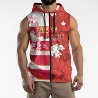 Canada and Japan Rugby Custom Sleeveless Zip Hoodie Canucks Brave Blossoms Together Pacific LT14 - Polynesian Pride