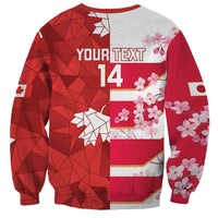 Canada and Japan Rugby Custom Sweatshirt Canucks Brave Blossoms Together Pacific LT14 - Polynesian Pride