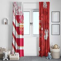 Canada and Japan Rugby Custom Window Curtain Canucks Brave Blossoms Together Pacific - Polynesian Pride