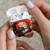 Samurai Warrior Japan AirPods Case Red-blossomed Tree Classic Japanese Stylized LT14 - Polynesian Pride
