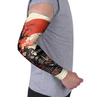 Samurai Warrior Japan Arm Sleeves Red-blossomed Tree Classic Japanese Stylized - Polynesian Pride