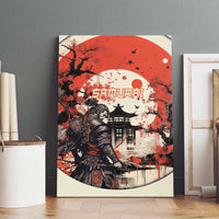 Samurai Warrior Japan Canvas Wall Art Red-blossomed Tree Classic Japanese Stylized LT14 - Polynesian Pride