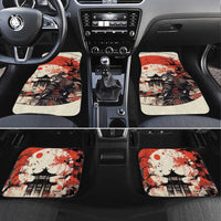 Samurai Warrior Japan Car Mats Red-blossomed Tree Classic Japanese Stylized LT14 Set 4pcs Red - Polynesian Pride