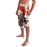 Samurai Warrior Japan Lavalava Red-blossomed Tree Classic Japanese Stylized - Polynesian Pride