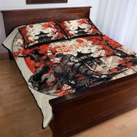 Samurai Warrior Japan Quilt Bed Set Red-blossomed Tree Classic Japanese Stylized LT14 - Polynesian Pride