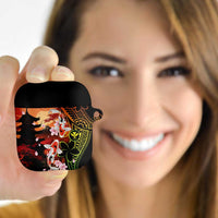 Hawaiian and Japanese AirPods Case Koi Fish With Kanaka Polynesian Tattoo LT14 Black - Polynesian Pride