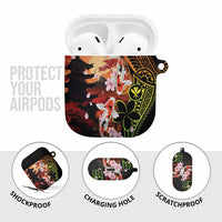 Hawaiian and Japanese AirPods Case Koi Fish With Kanaka Polynesian Tattoo - Polynesian Pride