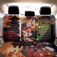 Hawaiian and Japanese Back Car Seat Cover Koi Fish With Kanaka Polynesian Tattoo LT14 - Polynesian Pride