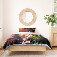 Hawaiian and Japanese Bedding Set Koi Fish With Kanaka Polynesian Tattoo - Polynesian Pride