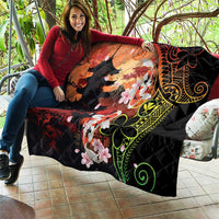 Hawaiian and Japanese Quilt Koi Fish With Kanaka Polynesian Tattoo LT14 - Polynesian Pride