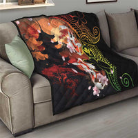 Hawaiian and Japanese Quilt Koi Fish With Kanaka Polynesian Tattoo LT14 - Polynesian Pride
