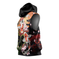 Hawaiian and Japanese Sleeveless Hoodie Koi Fish With Kanaka Polynesian Tattoo LT14 - Polynesian Pride