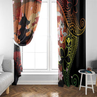 Hawaiian and Japanese Window Curtain Koi Fish With Kanaka Polynesian Tattoo - Polynesian Pride