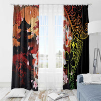 Hawaiian and Japanese Window Curtain Koi Fish With Kanaka Polynesian Tattoo - Polynesian Pride