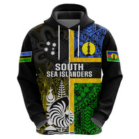 Personalised South Sea Islanders Hoodie Kanakas With New Caledonia Coat Of Arms LT14 - Polynesian Pride