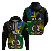 Personalised South Sea Islanders Hoodie Kanakas With Vanuatu Coat Of Arms LT14 - Polynesian Pride