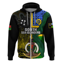 Personalised South Sea Islanders Hoodie Kanakas With Vanuatu Coat Of Arms LT14 - Polynesian Pride