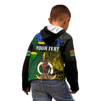 Personalised South Sea Islanders Kid Hoodie Kanakas With Vanuatu Coat Of Arms LT14 - Polynesian Pride