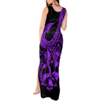 Polynesia Tank Maxi Dress Fish Hook Tattoo Go Fishing Polynesian Pattern Purple LT14 - Polynesian Pride
