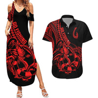 polynesia-couples-matching-summer-maxi-dress-and-hawaiian-shirt-fish-hook-tattoo-go-fishing-polynesian-pattern-red