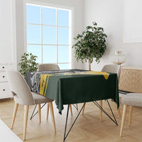New Zealand and South Africa Rugby Custom Tablecloth Maori Silver Fern Springbok Together - Polynesian Pride