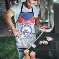 Queen Salote College 100 Years Personalized Apron Tonga QSC Heilala Lei White Ngatu Pattern LT14 - Polynesian Pride