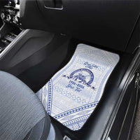 Queen Salote College 100 Years Personalized Car Mats Tonga QSC Heilala Lei White Ngatu Pattern LT14 - Polynesian Pride