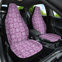 Poni Palaka Quilt Hawaii Car Seat Cover Hawaiian Tropical Monstera Sea Turtle LT14 One Size Purple - Polynesian Pride